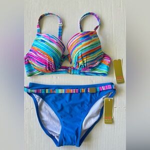 Beach/Maidenform Womens Tankini Bottoms M Top 36C‎